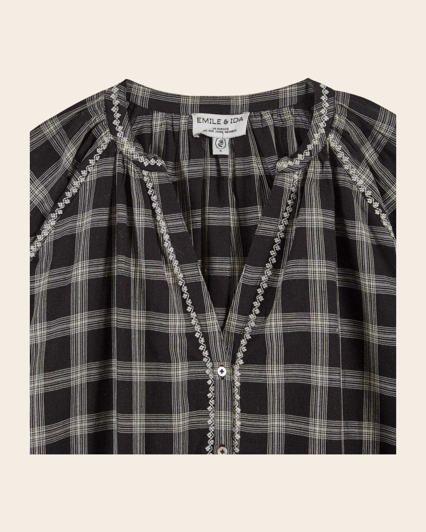 soho plaid blouse