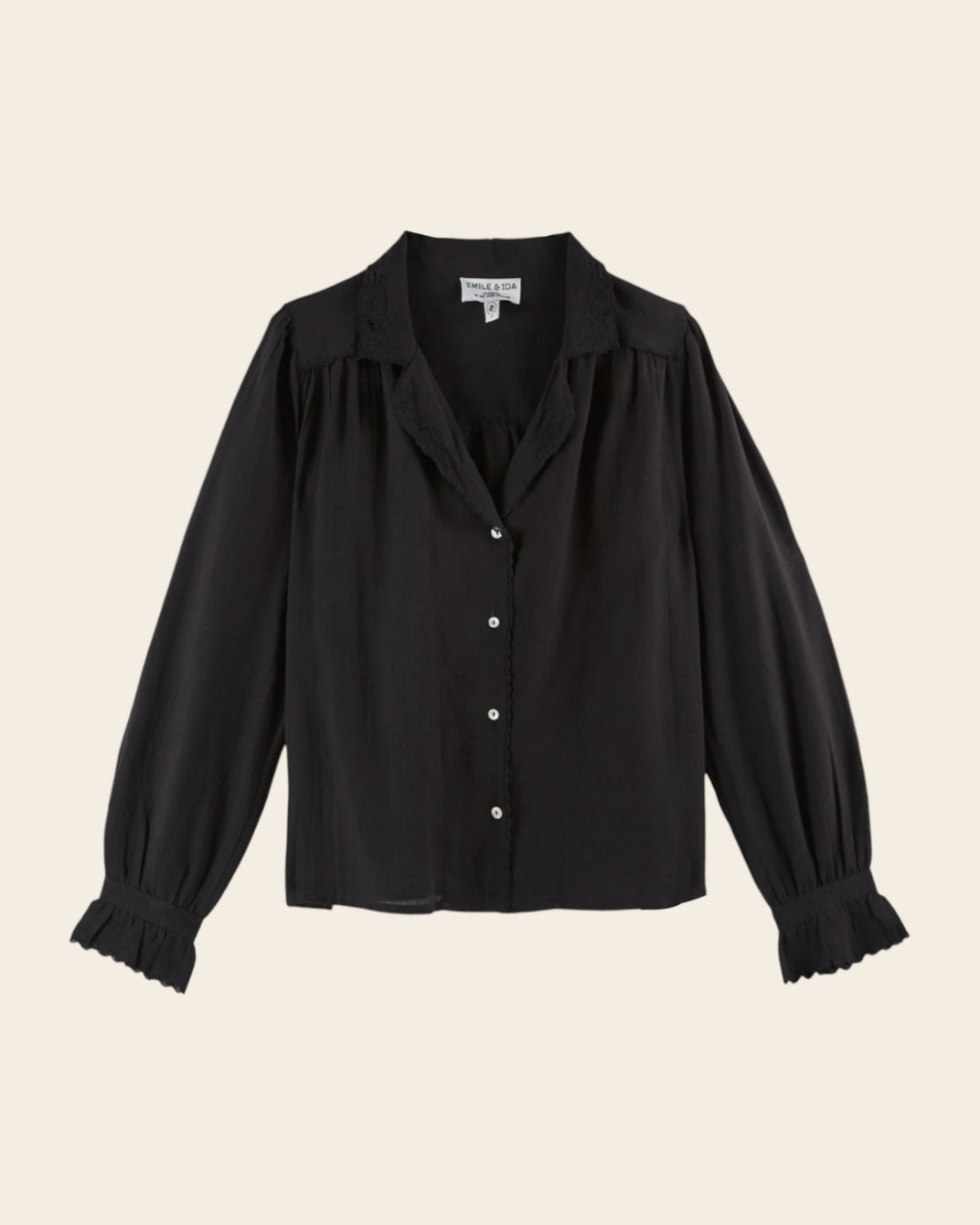 black vintage blouse
