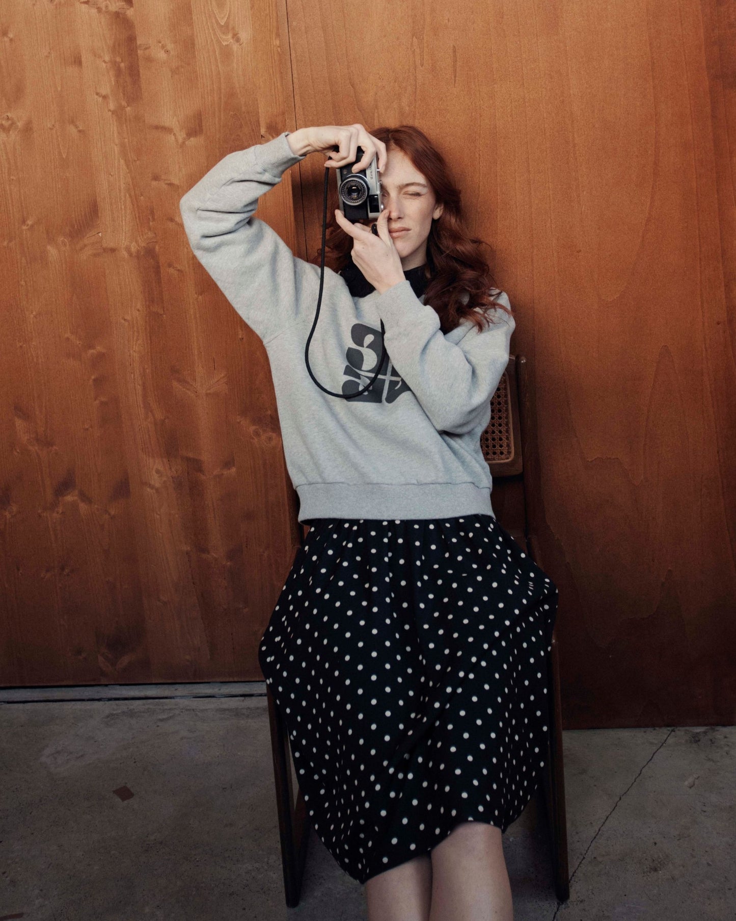 Sweat logo coton bio gris