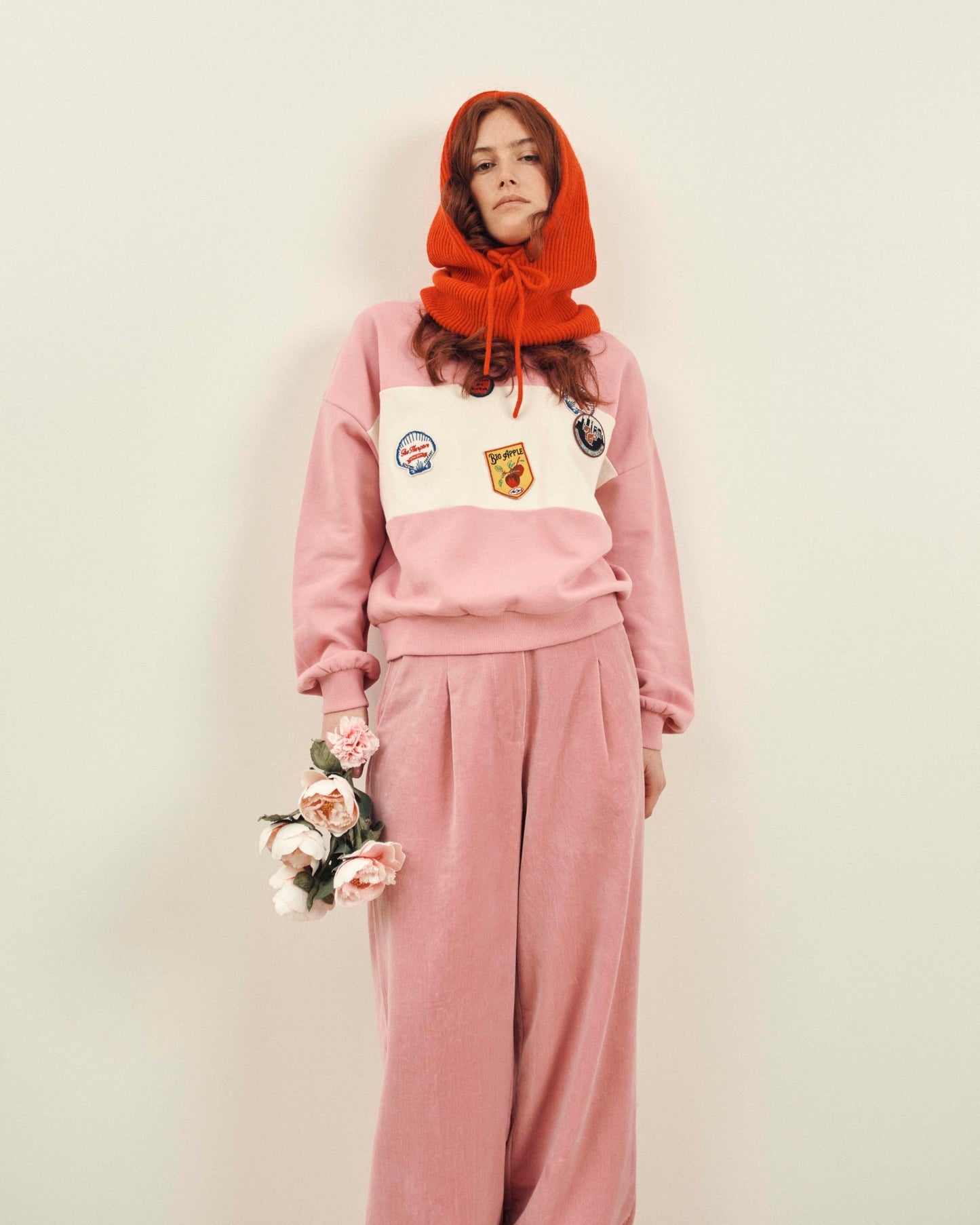 Pantalon velours rose