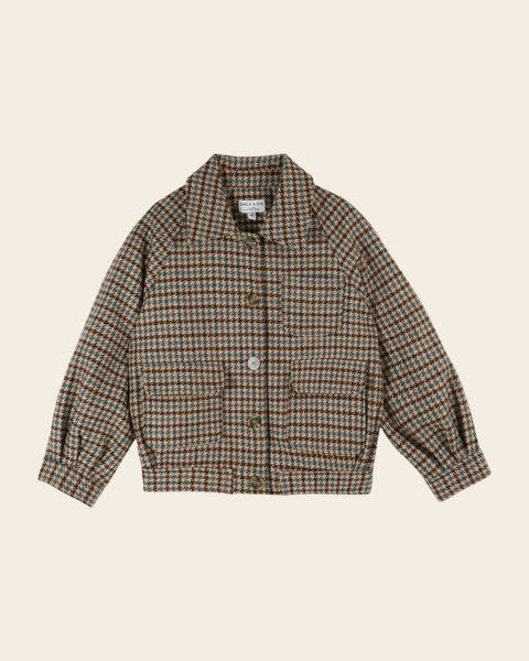 houndstooth badge jacket