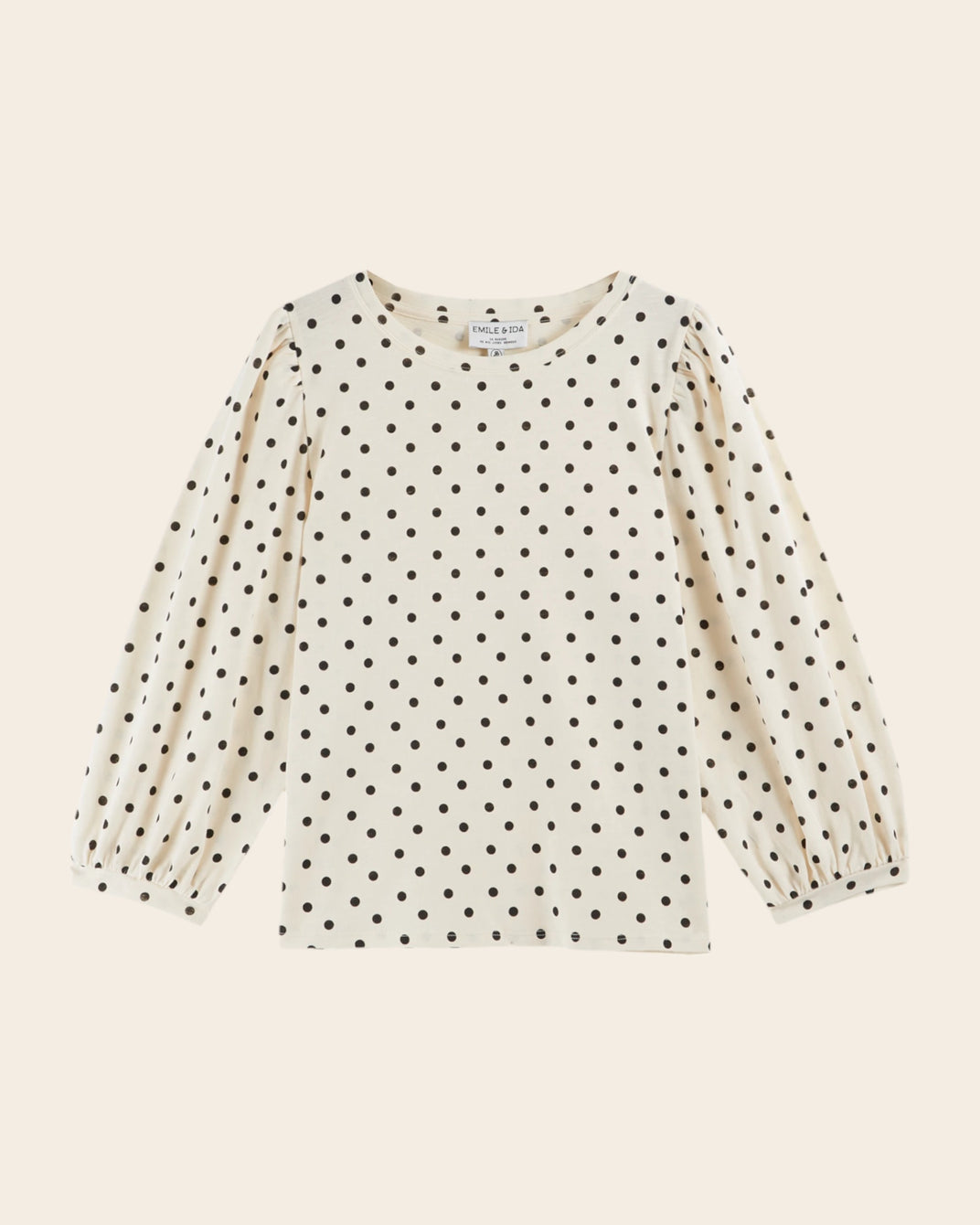 flame jersey t-shirt with polka dot print