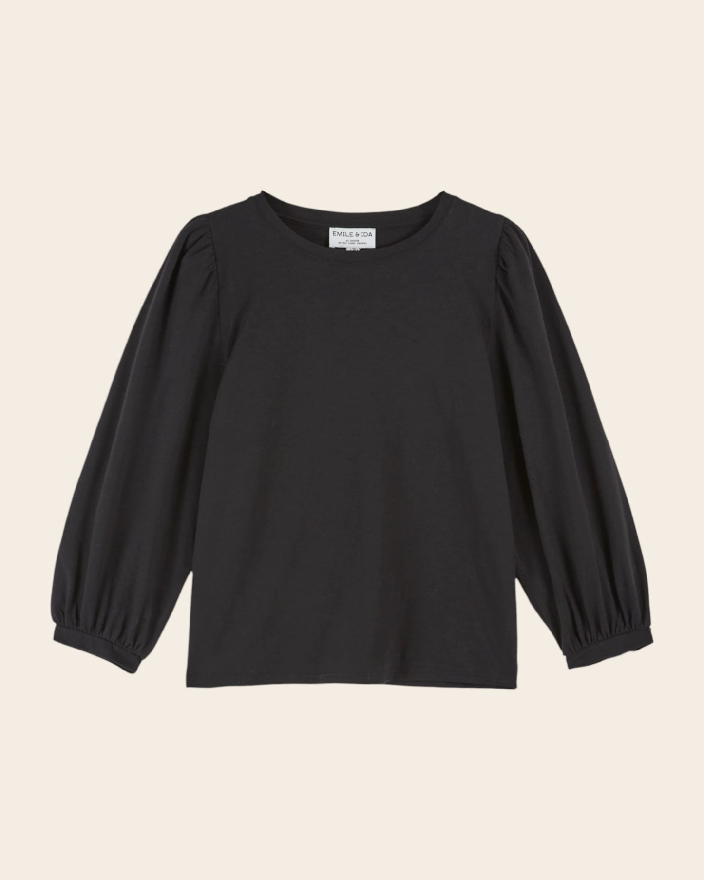T-shirt manches longues coton bio noir