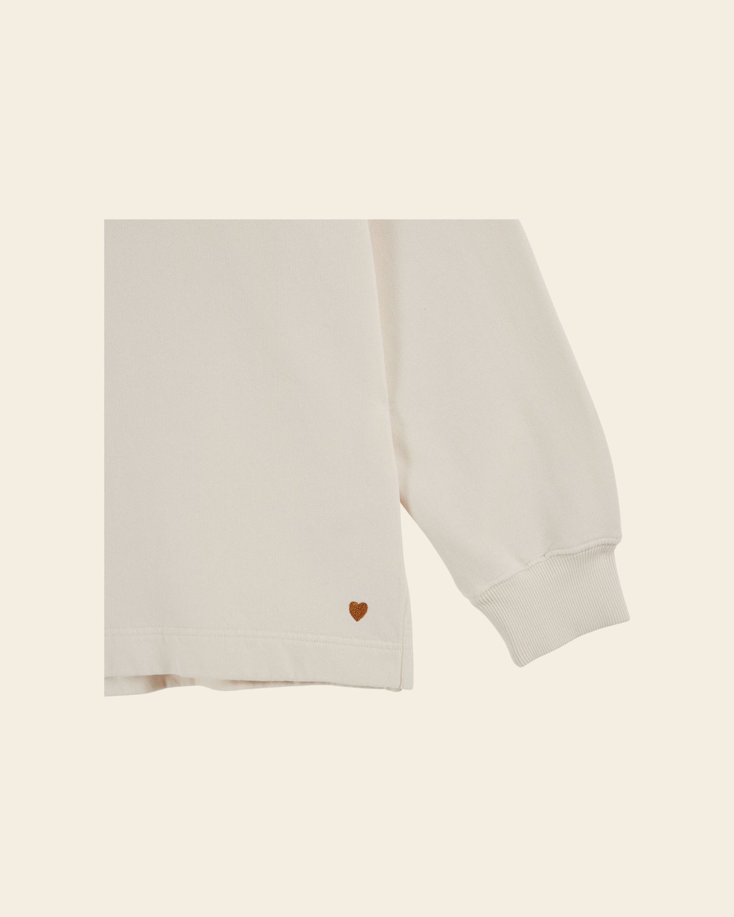 Sweat à capuche coton bio écru