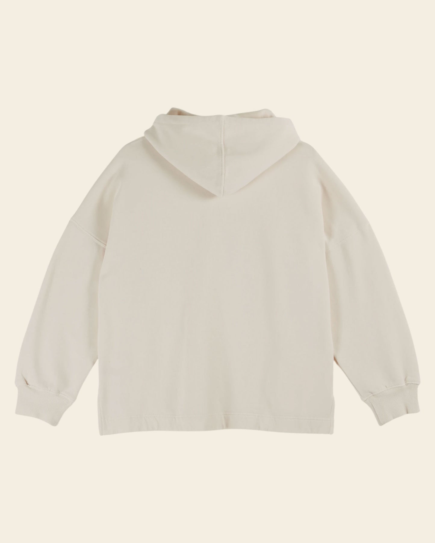 Sweat à capuche coton bio écru