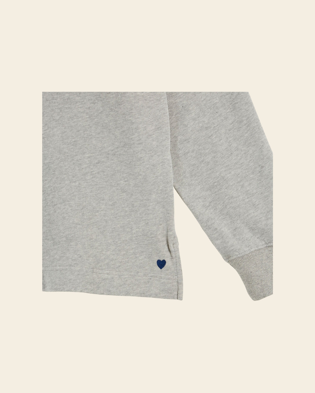 Sweat à capuche coton bio gris chiné