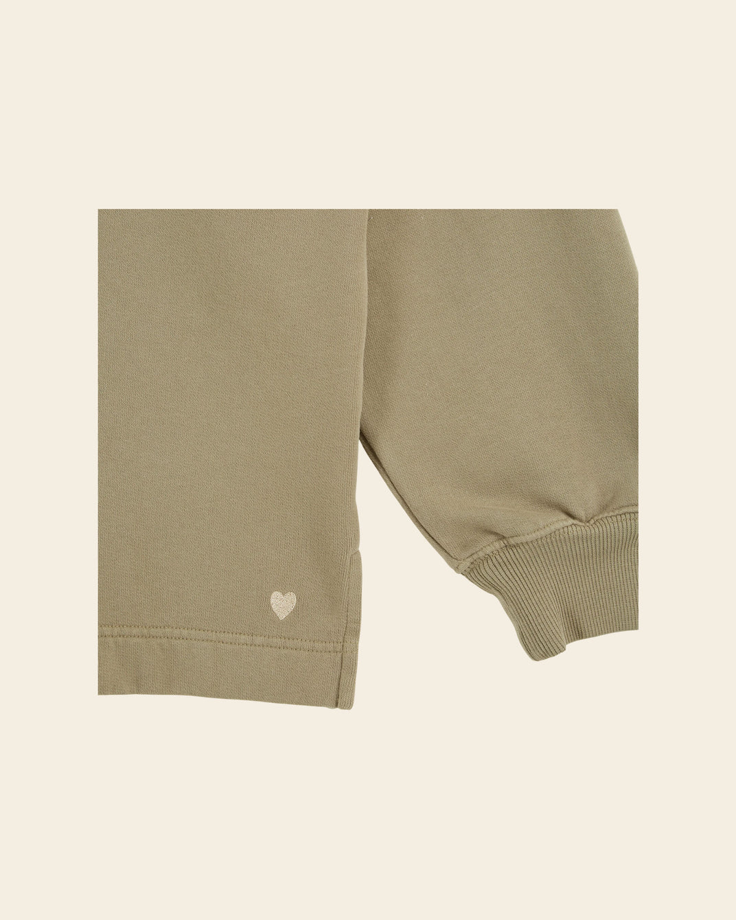 Sweat à capuche coton bio kaki