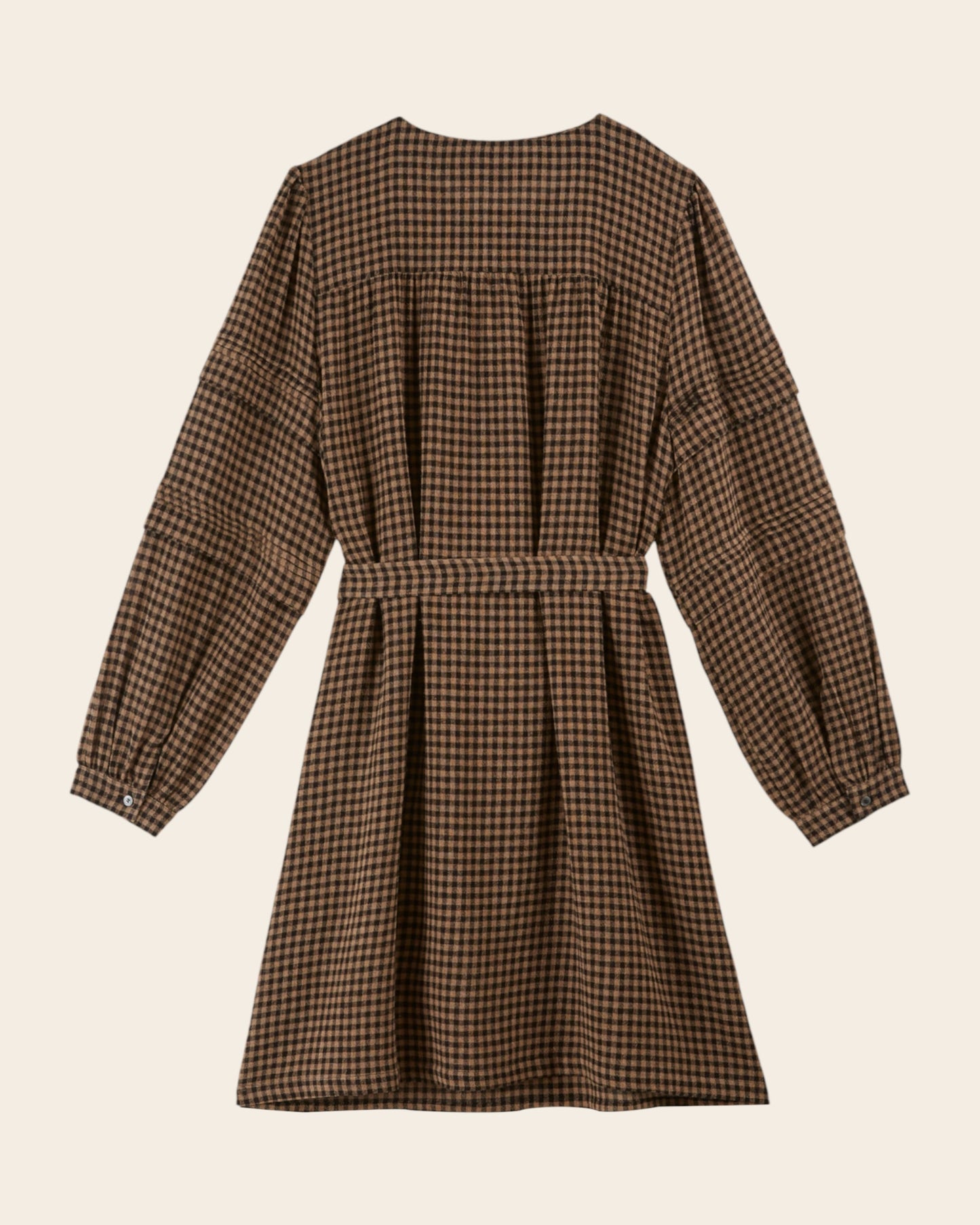 gingham dress with chocolate gingham dress base
