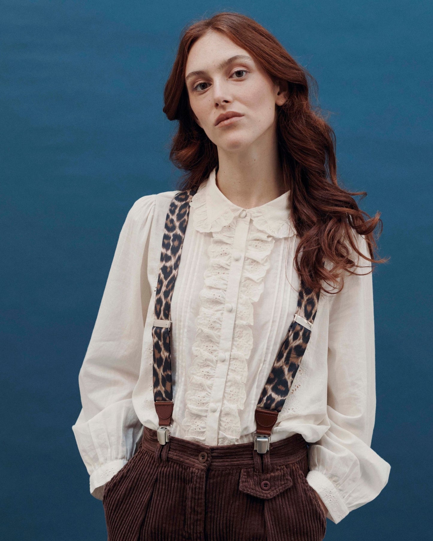 Blouse volantée broderie anglaise écru