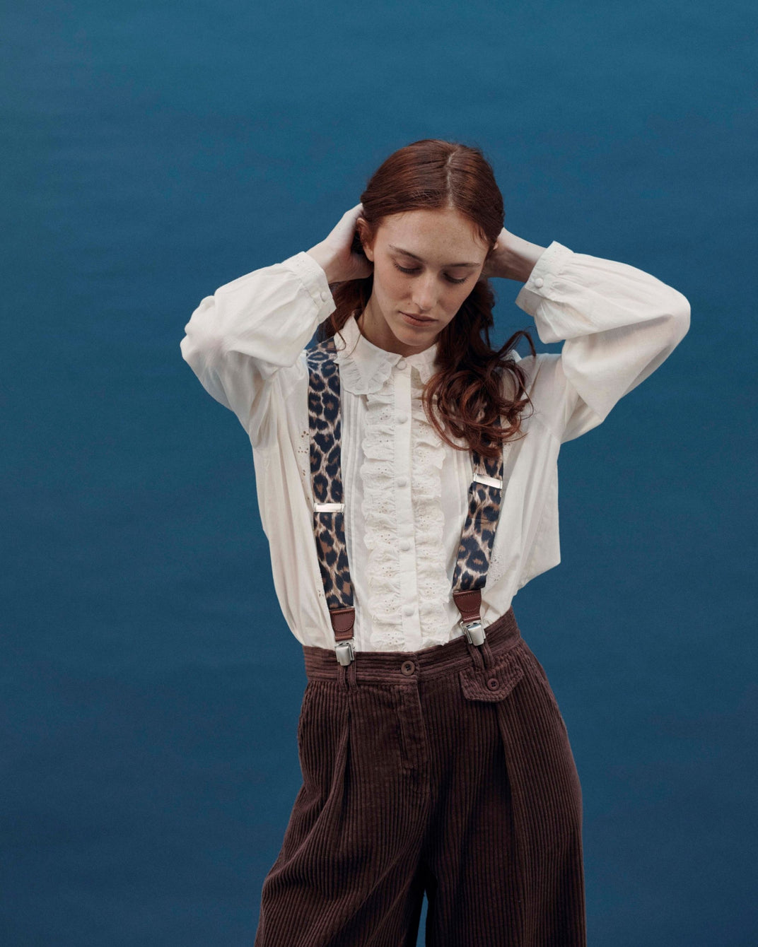 Blouse volantée broderie anglaise écru