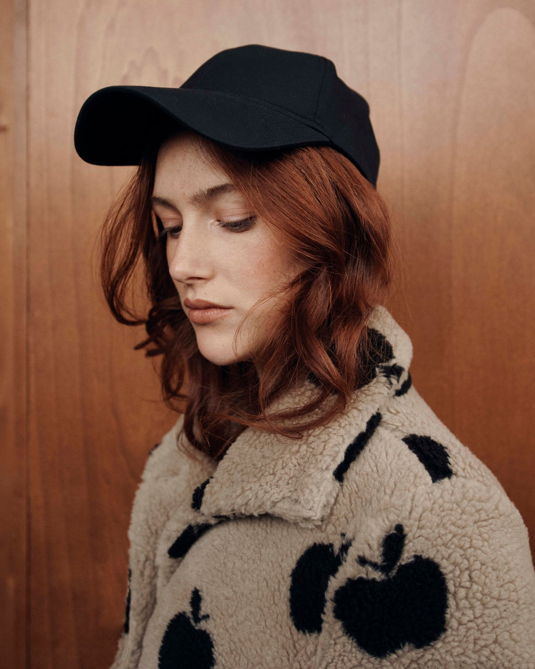 Veste sherpa pommes grège