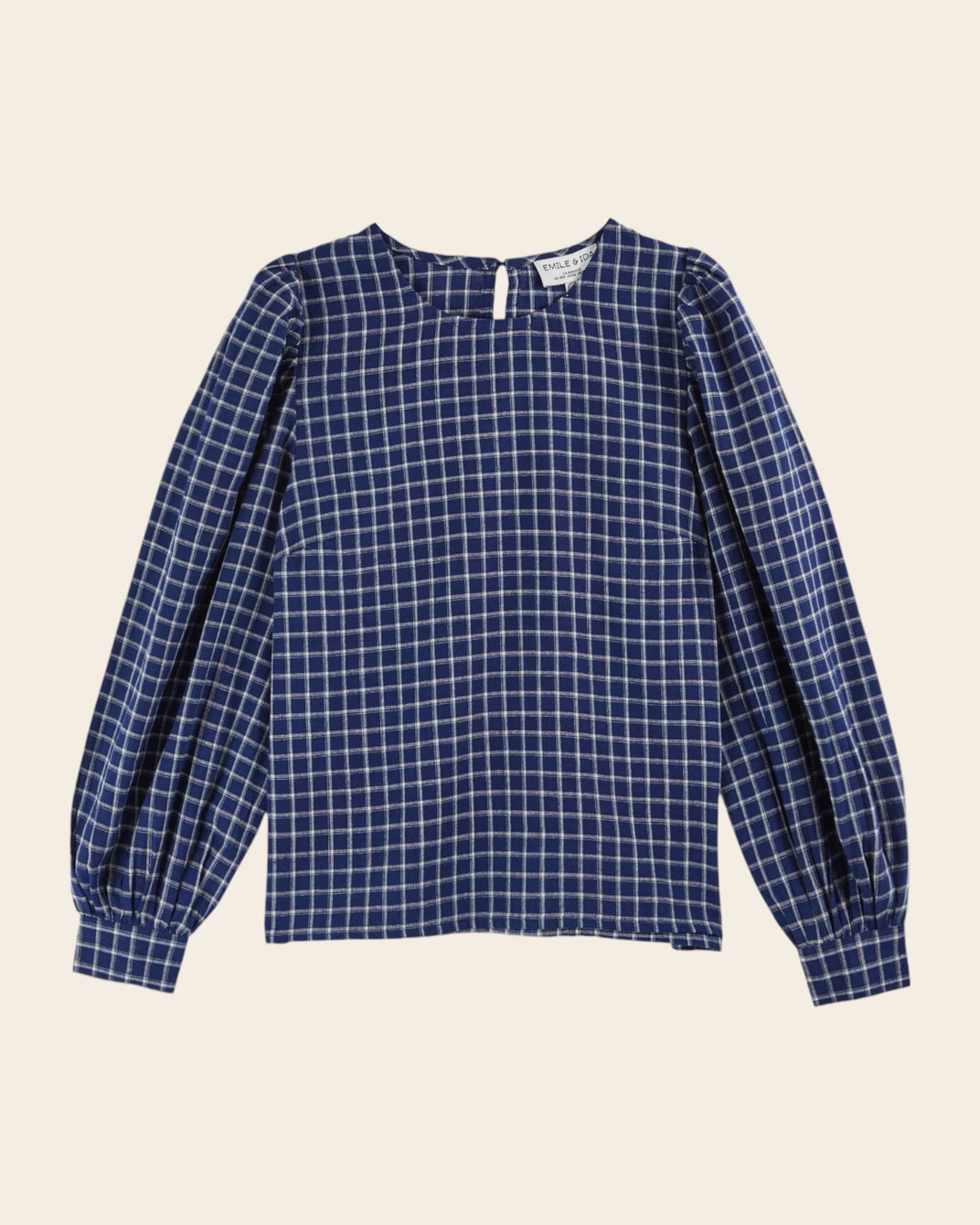 khadi gramercy check blouse