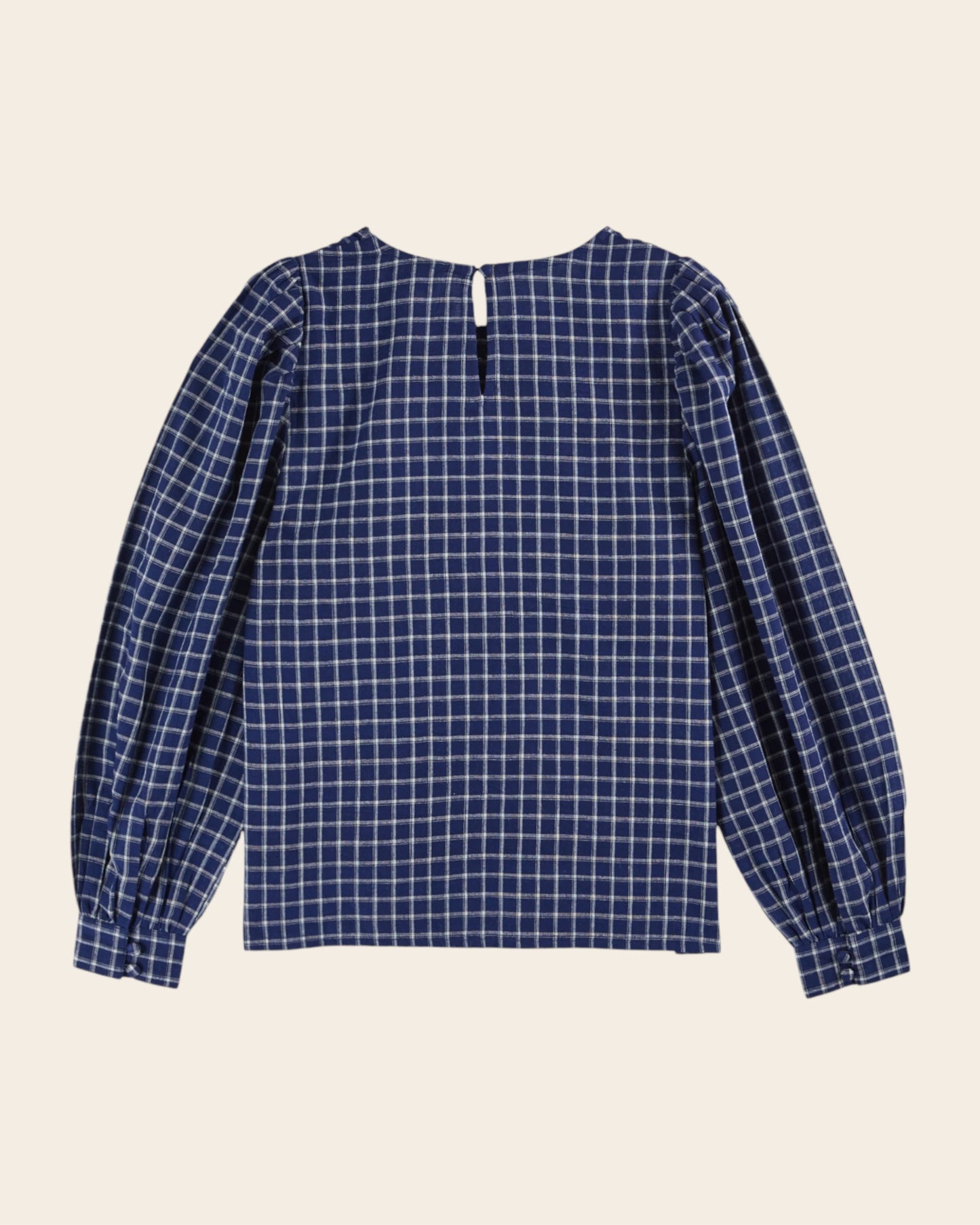 khadi gramercy check blouse