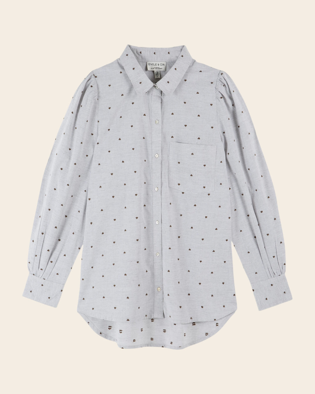 heart jacquard shirt