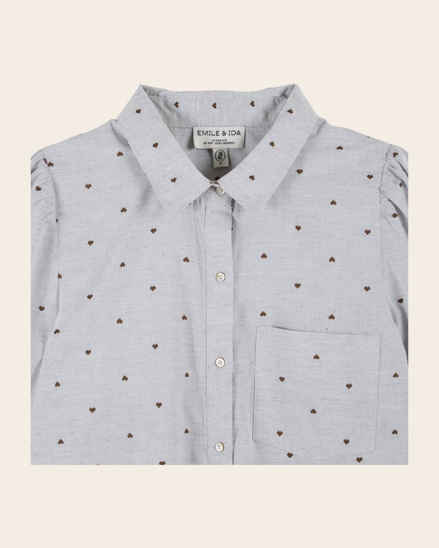 heart jacquard shirt