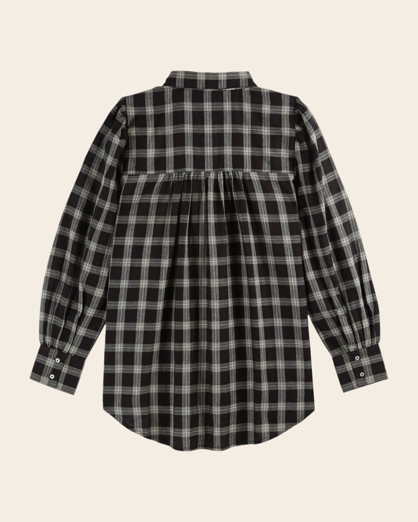 Chemise à carreaux noir