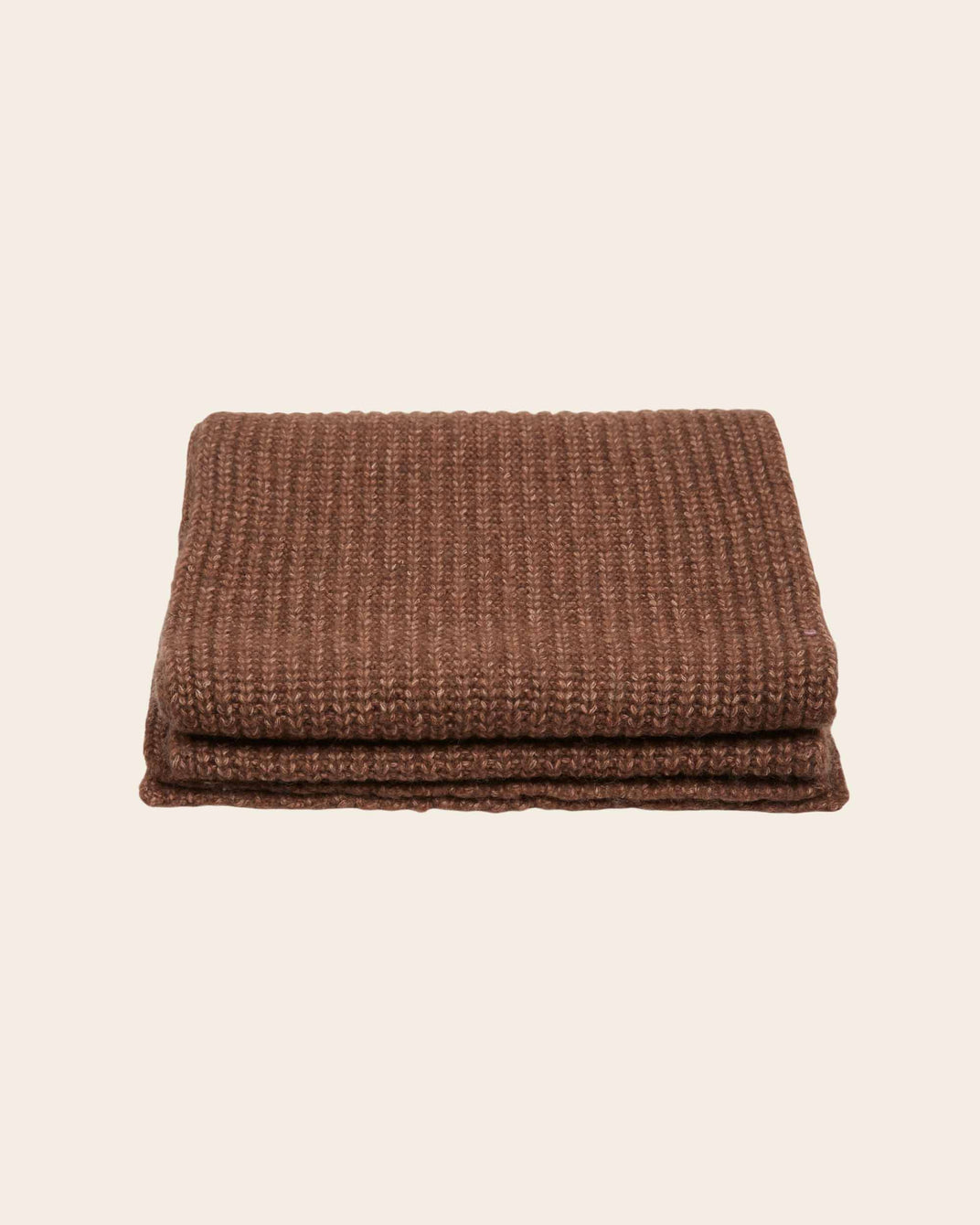 Echarpe laine mérinos marron