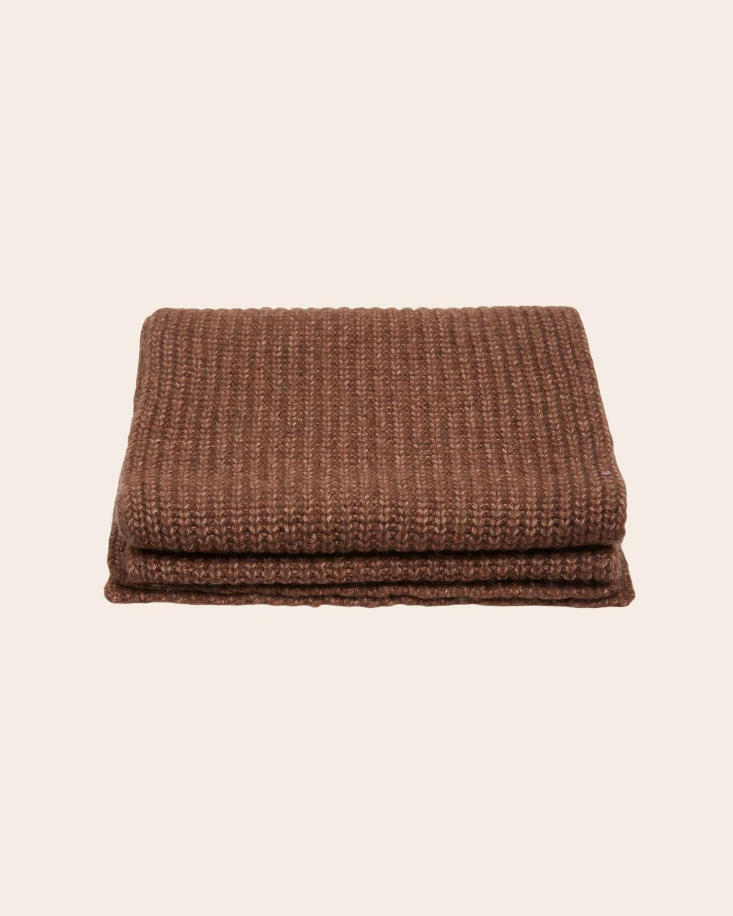 Echarpe laine mérinos marron
