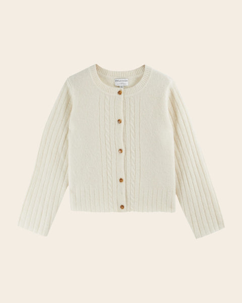 Cardigan - Torsades écru