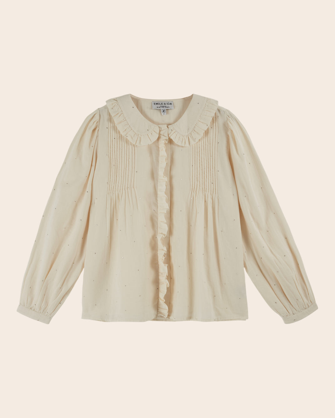 Blouse volantée mukesh crème