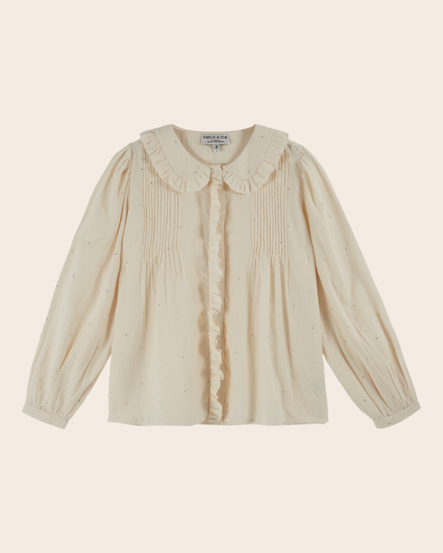 Blouse volantée mukesh crème