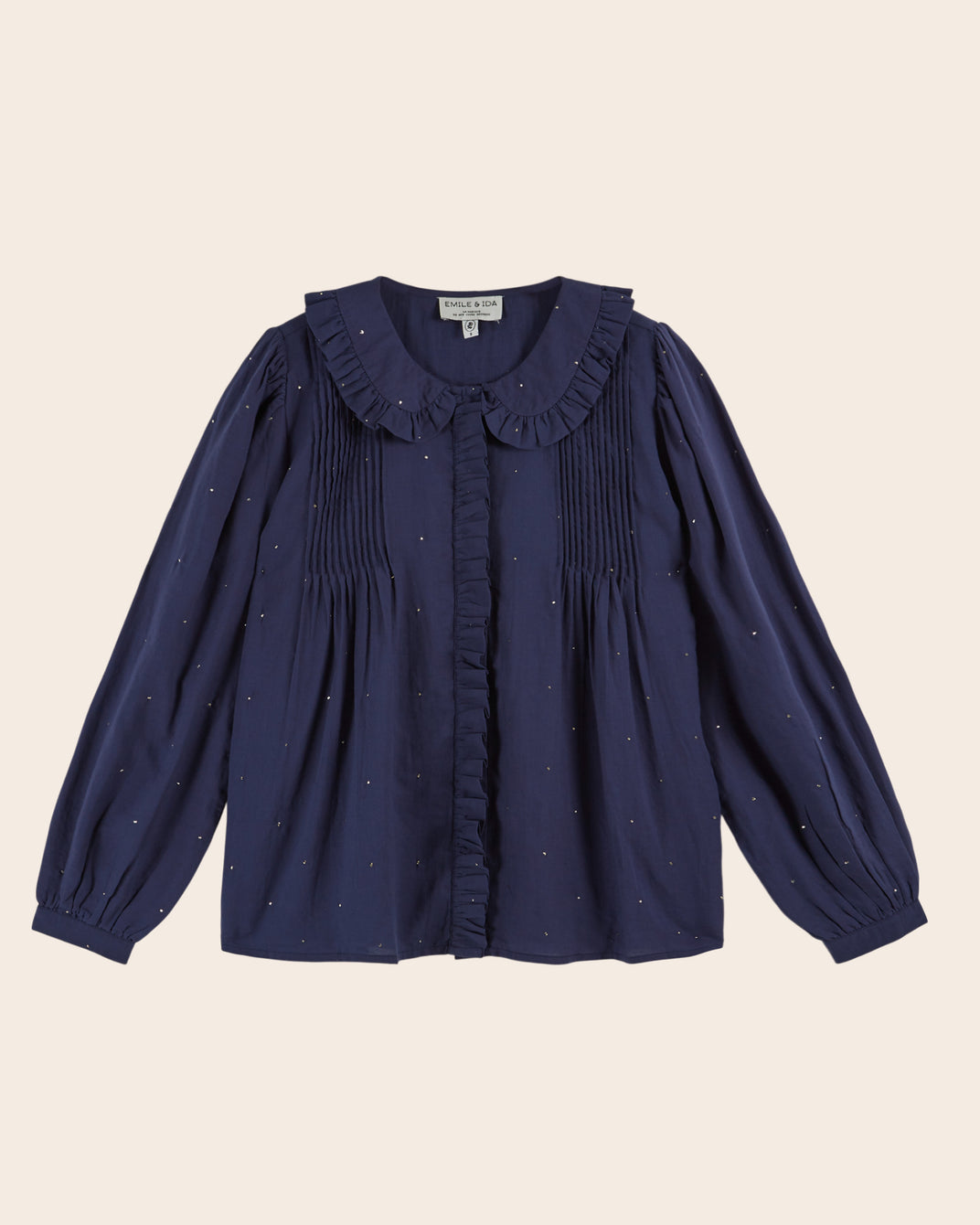 Blouse volantée mukesh navy