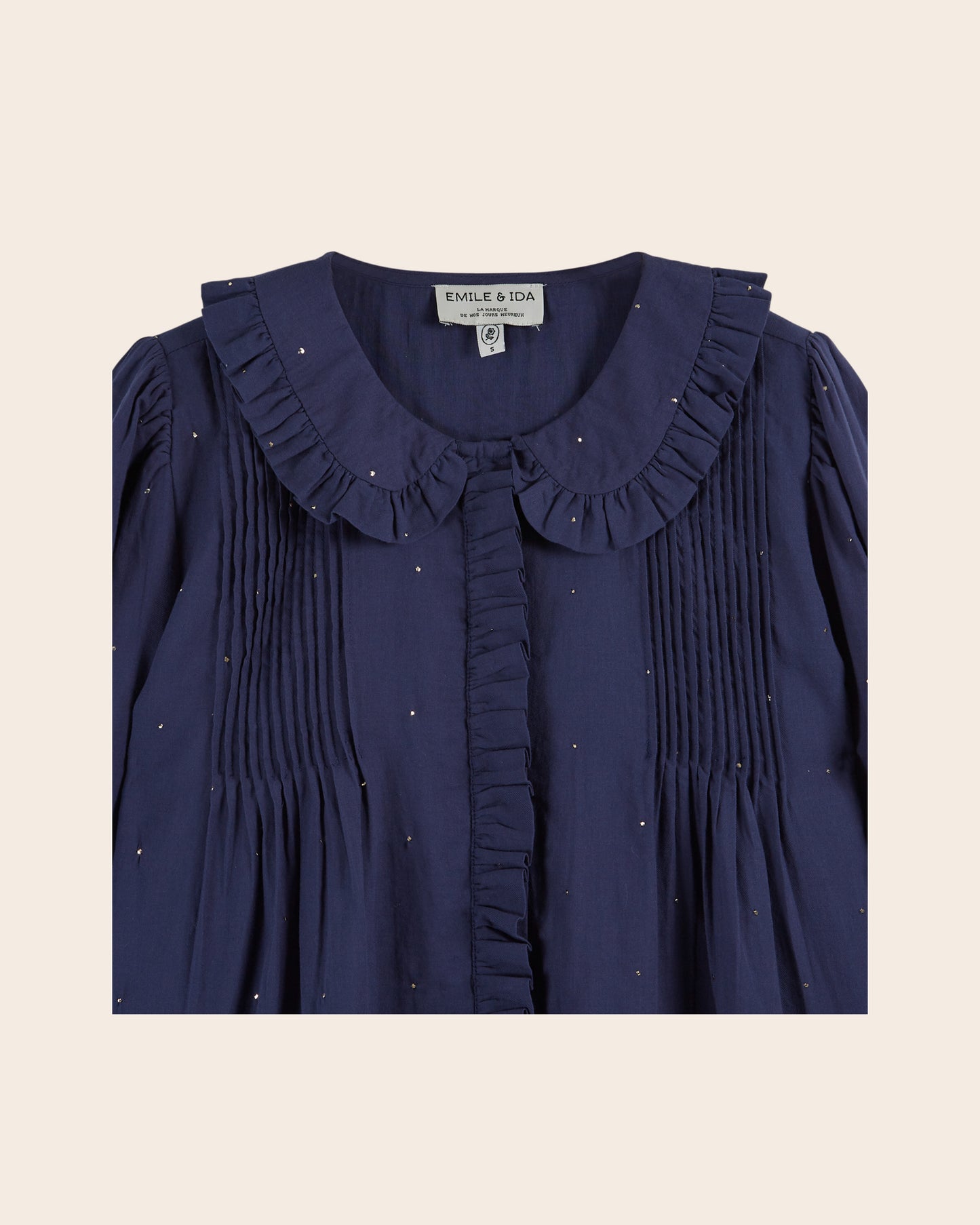 Blouse volantée mukesh navy
