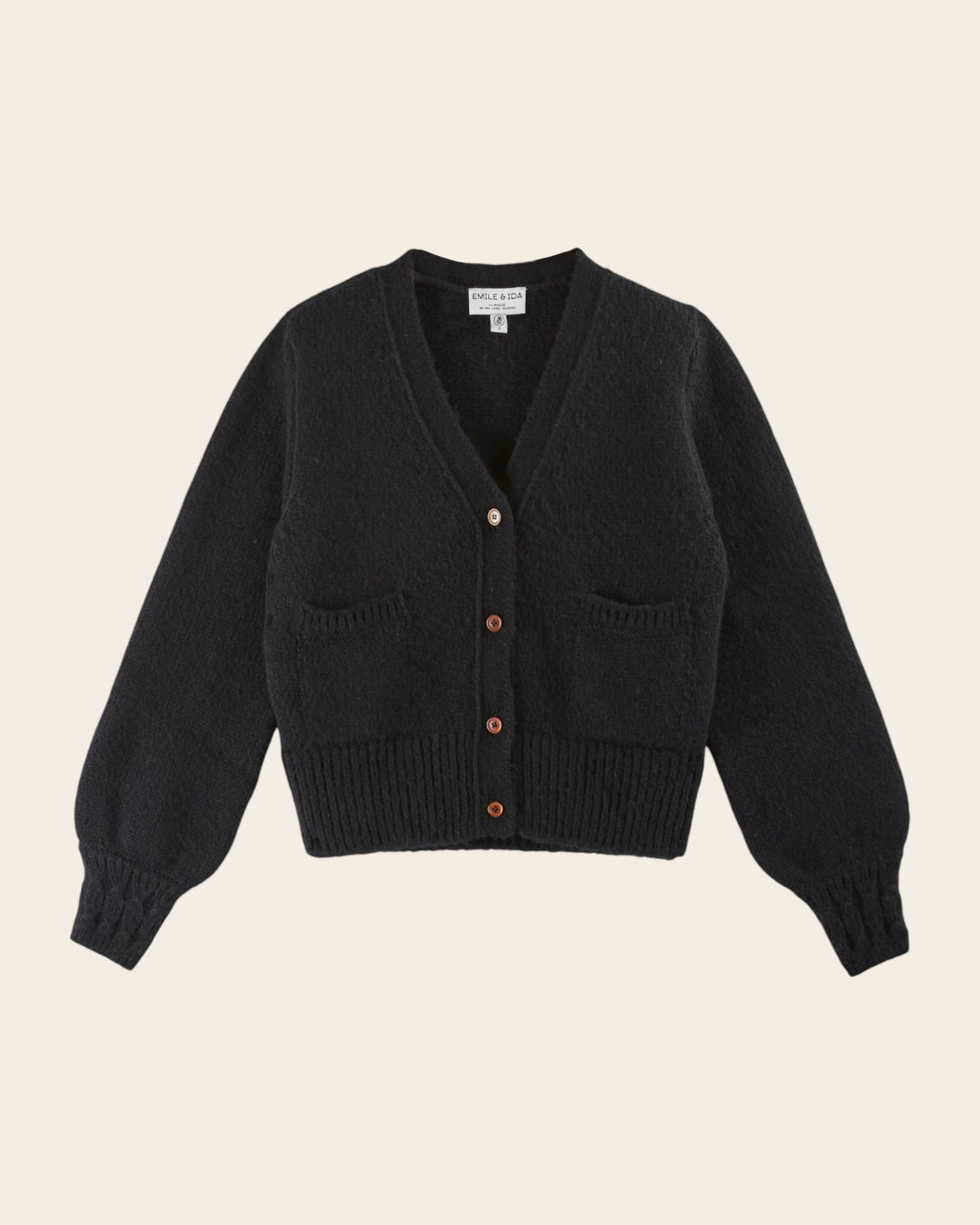 black rib cardigan