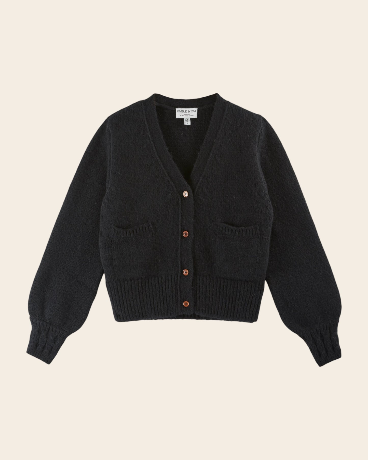 black rib cardigan