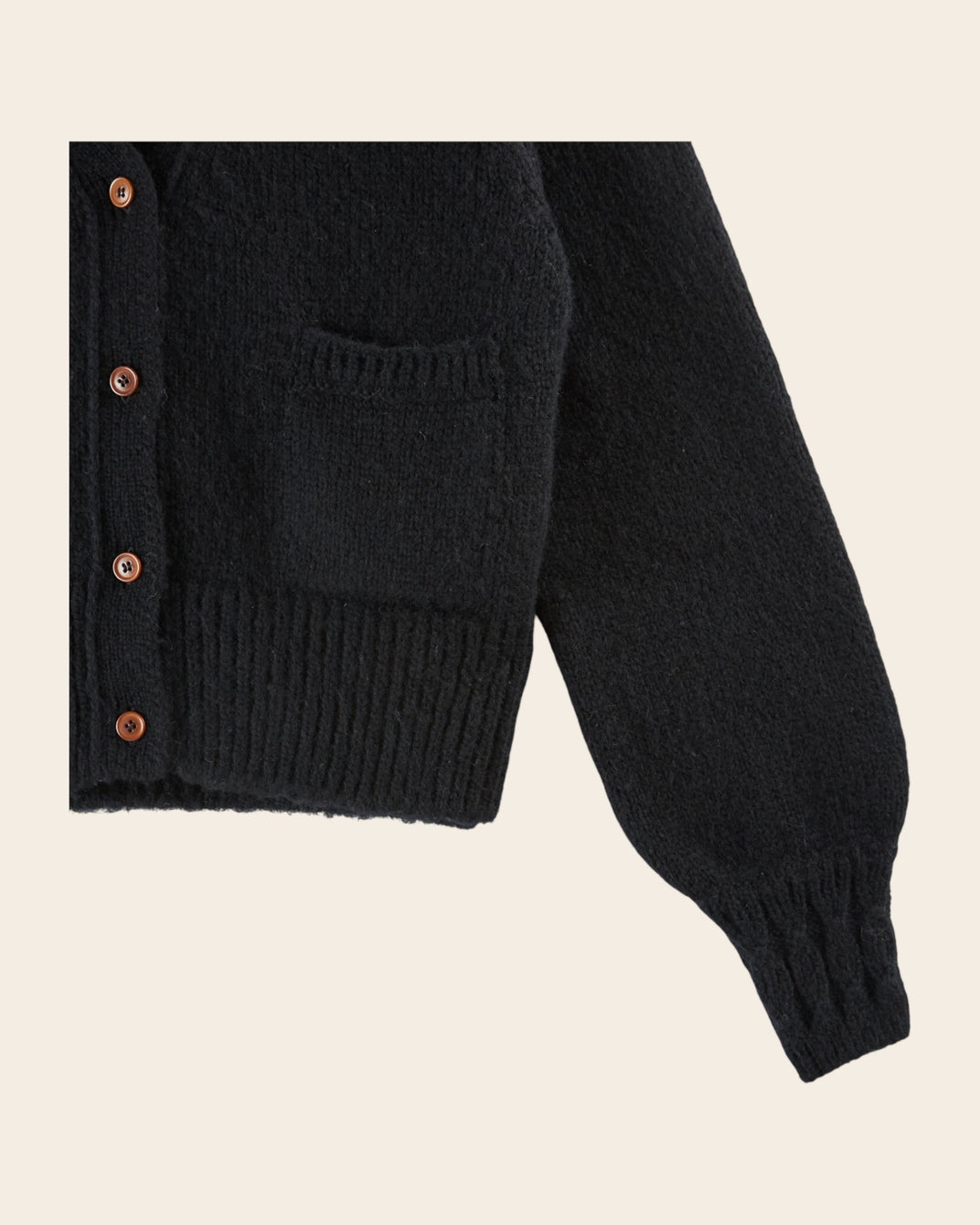 black rib cardigan