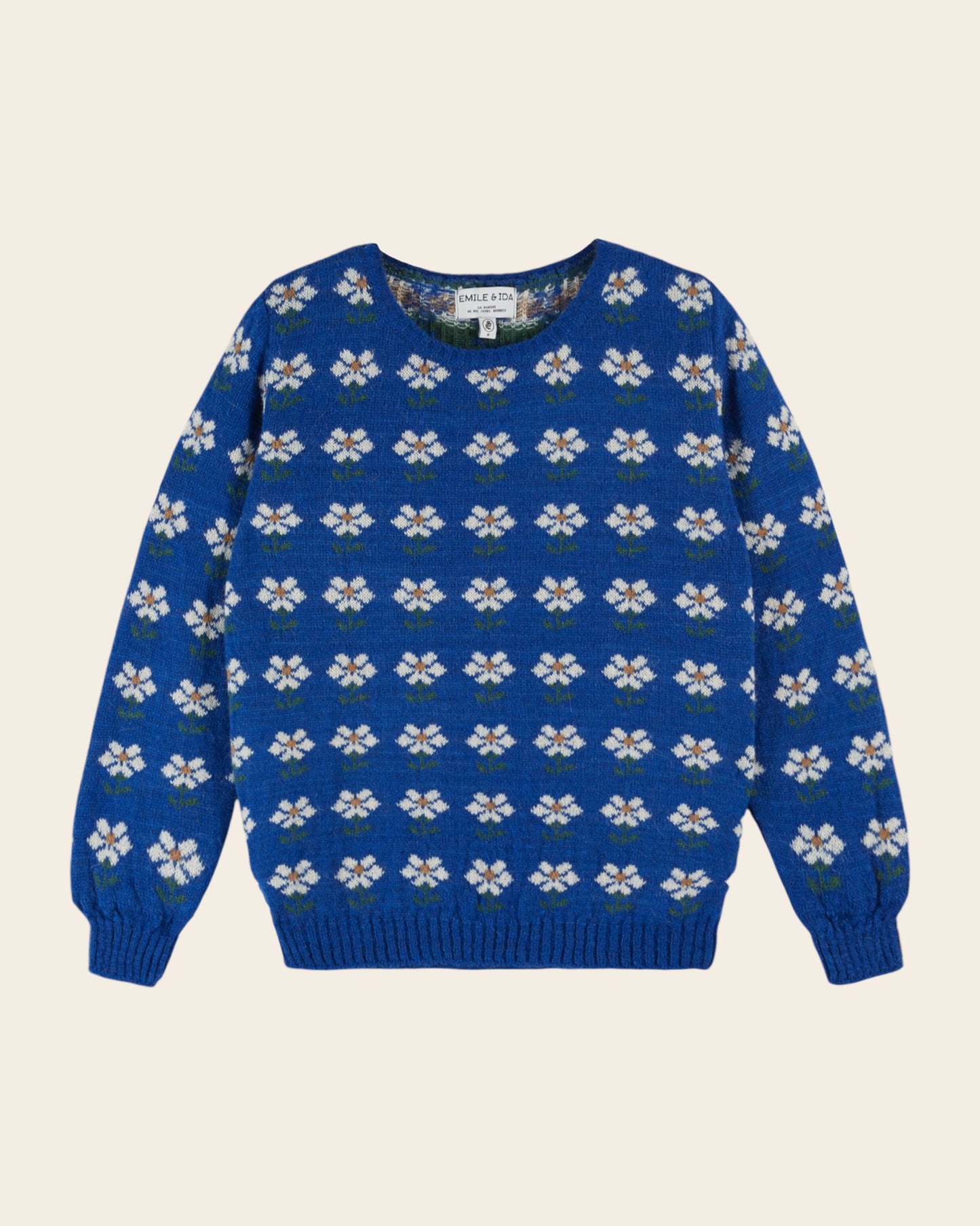 all-over royal flower sweater