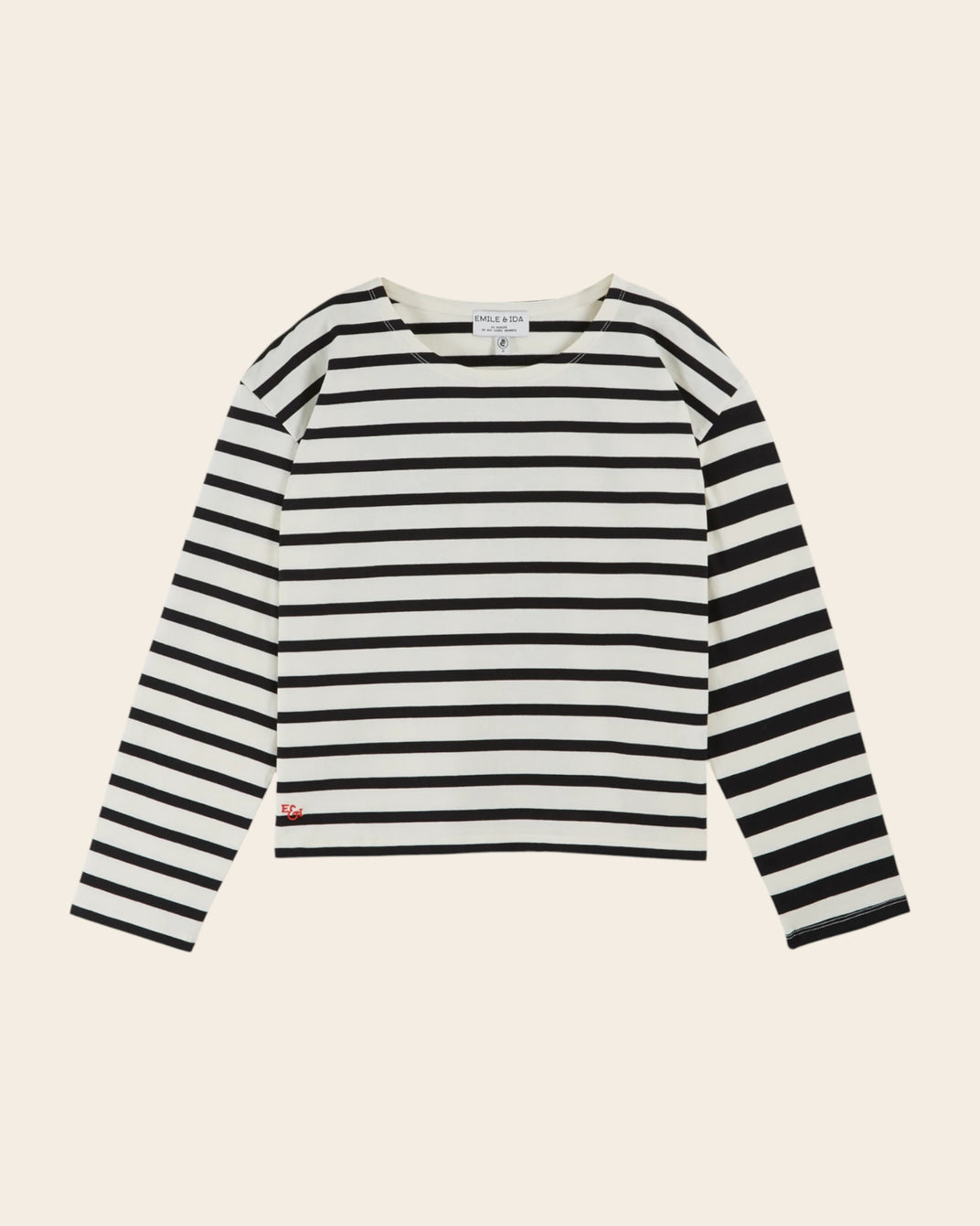 ecru/black sailor top