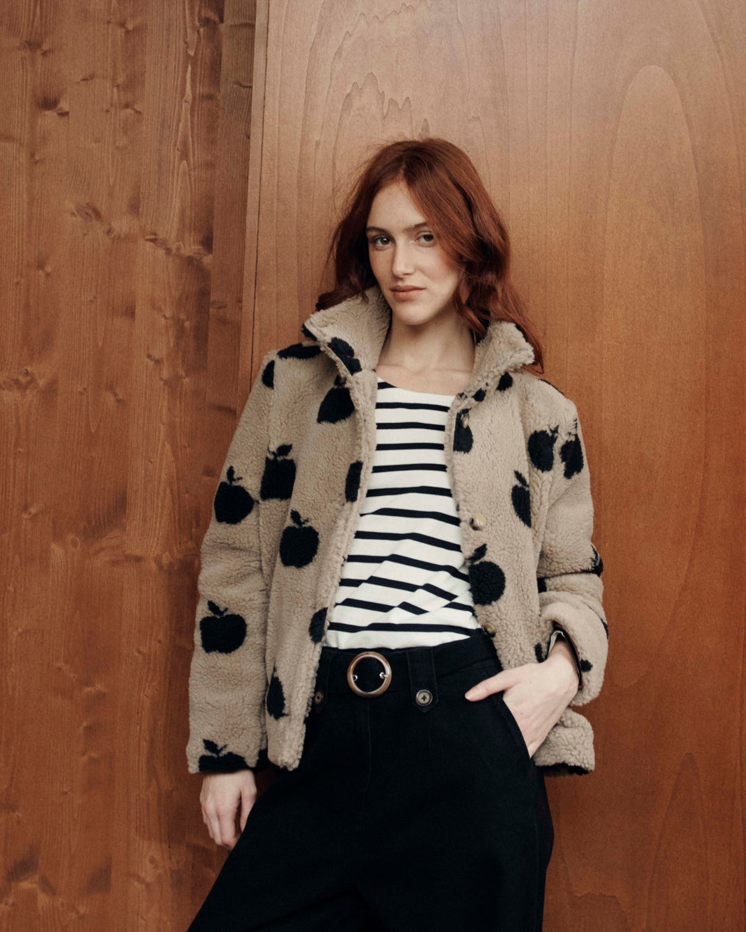 ecru/black sailor top