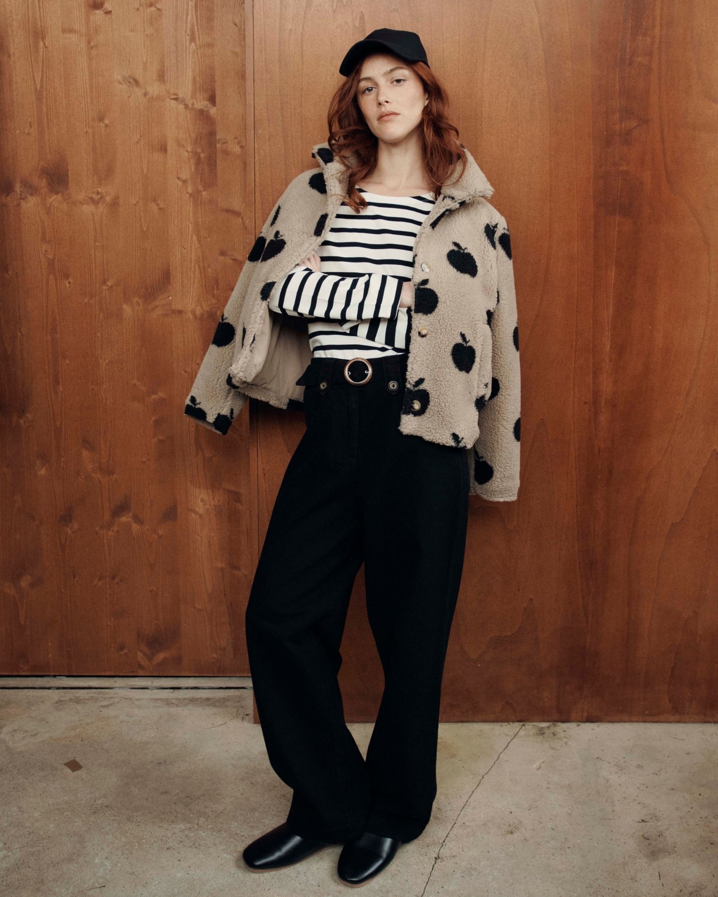 ecru/black sailor top