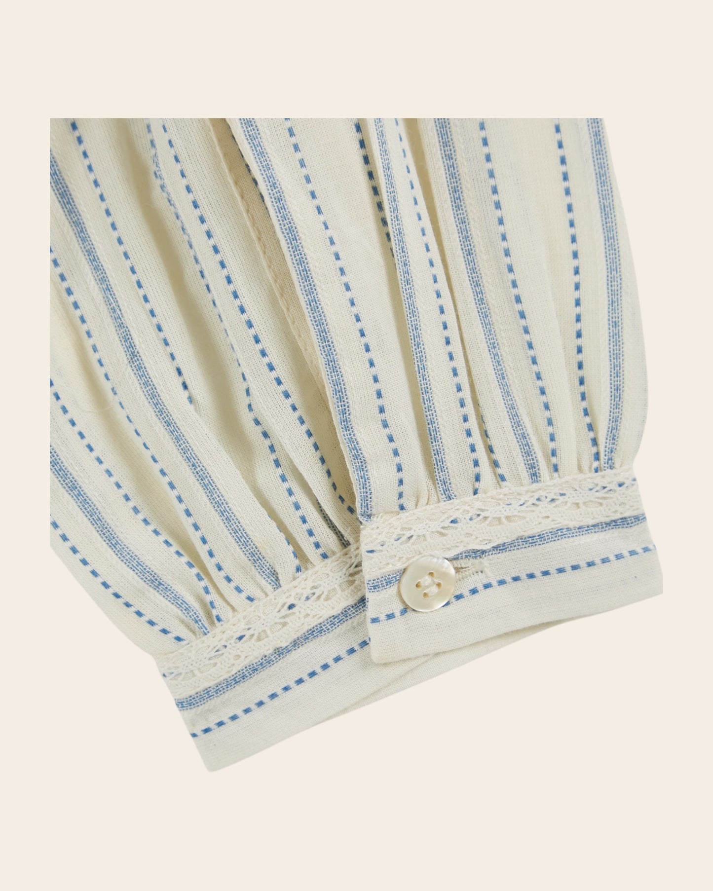 striped ruffled blouse