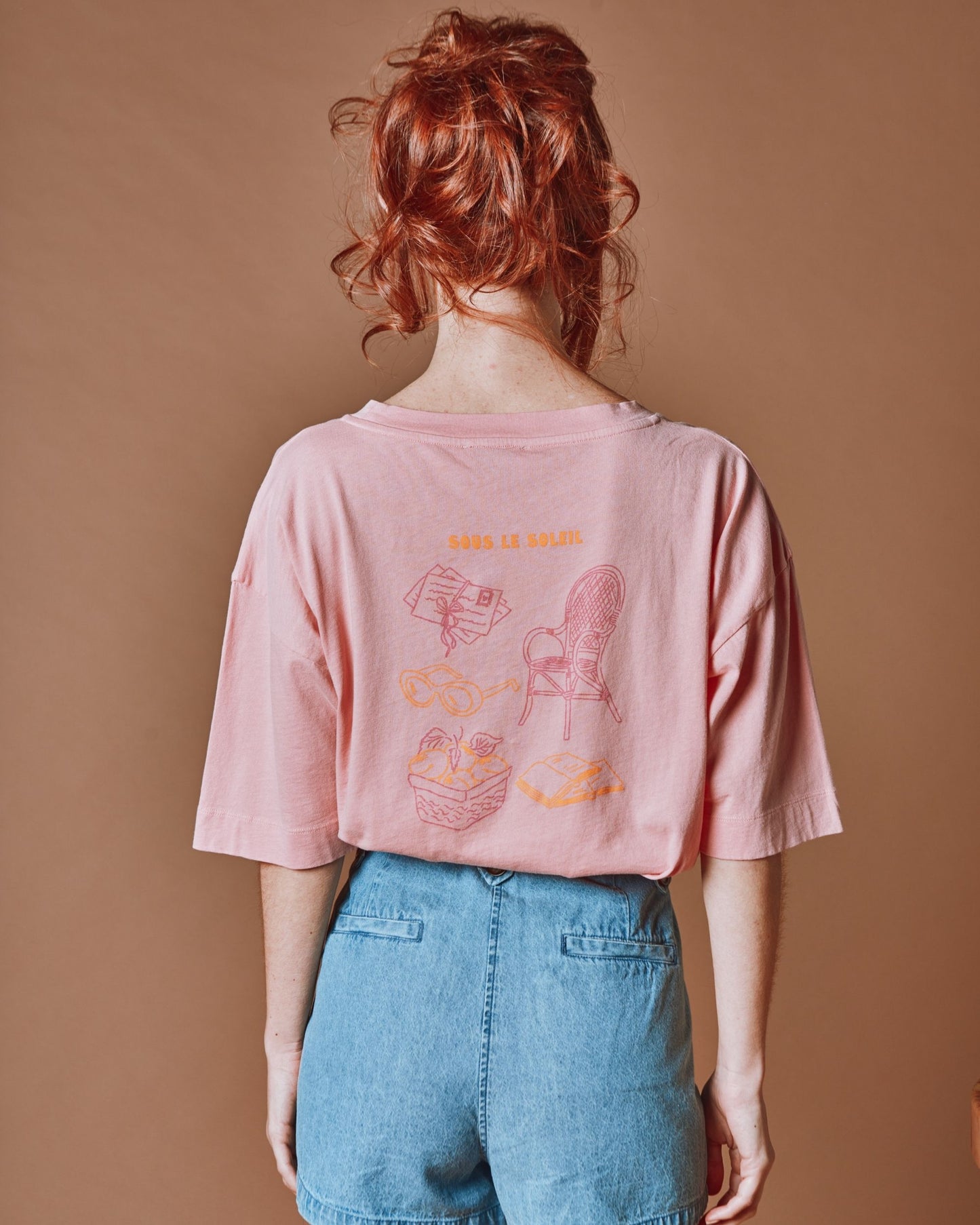 T-shirt - "Soleil Soleil Soleil" rose