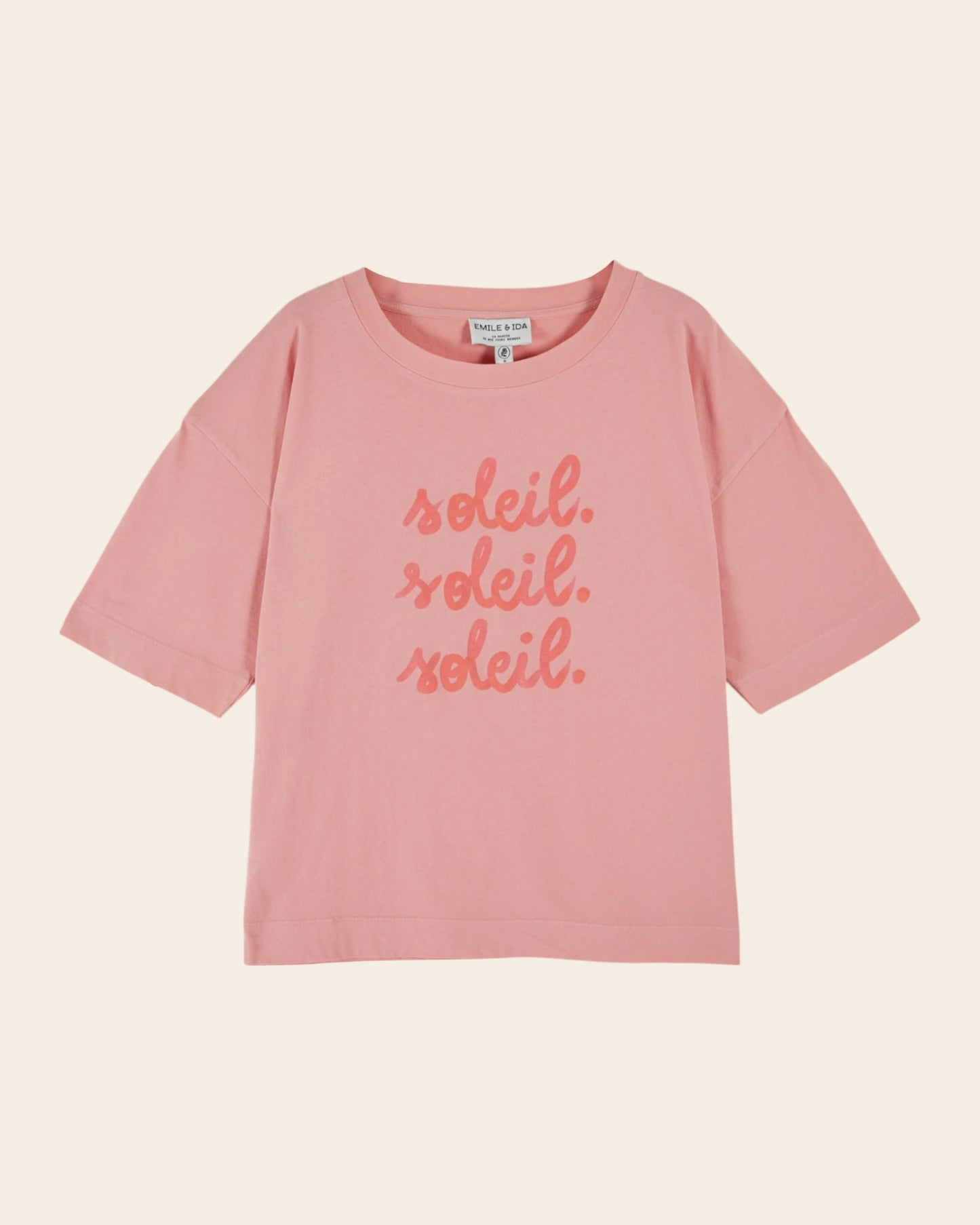 T-shirt - "Soleil Soleil Soleil" rose