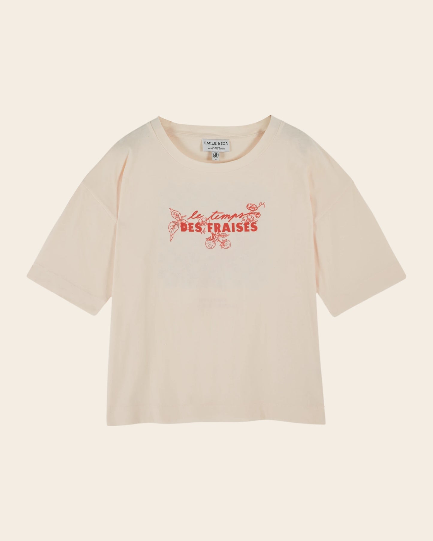 T-shirt - Le temps des fraises crème