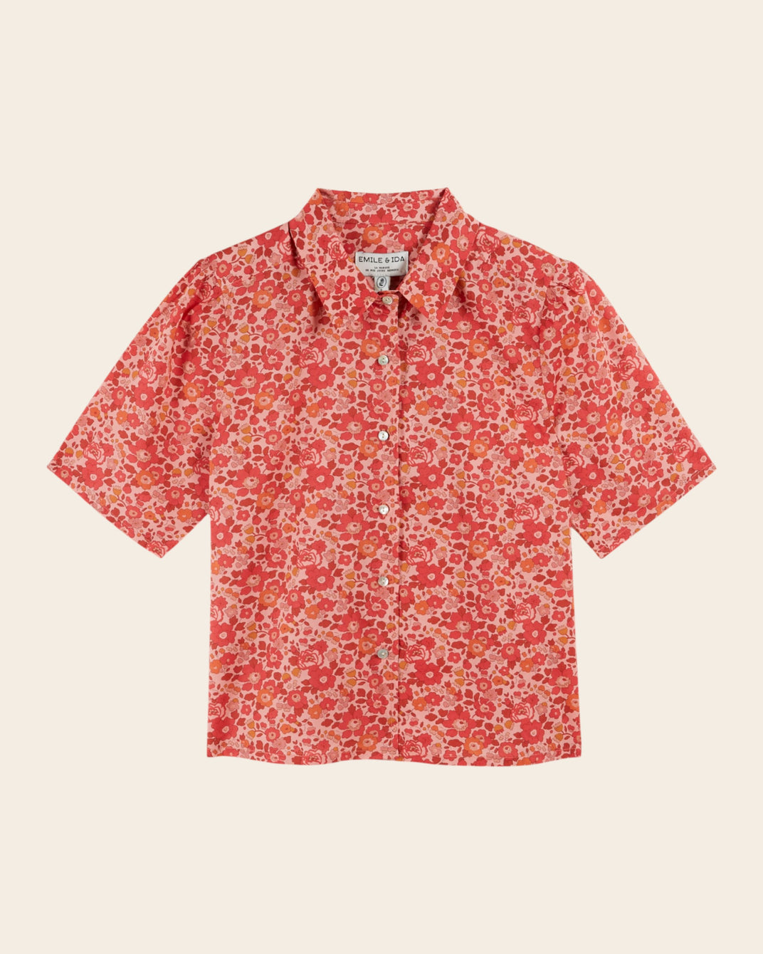 Chemisette - Liberty rouge