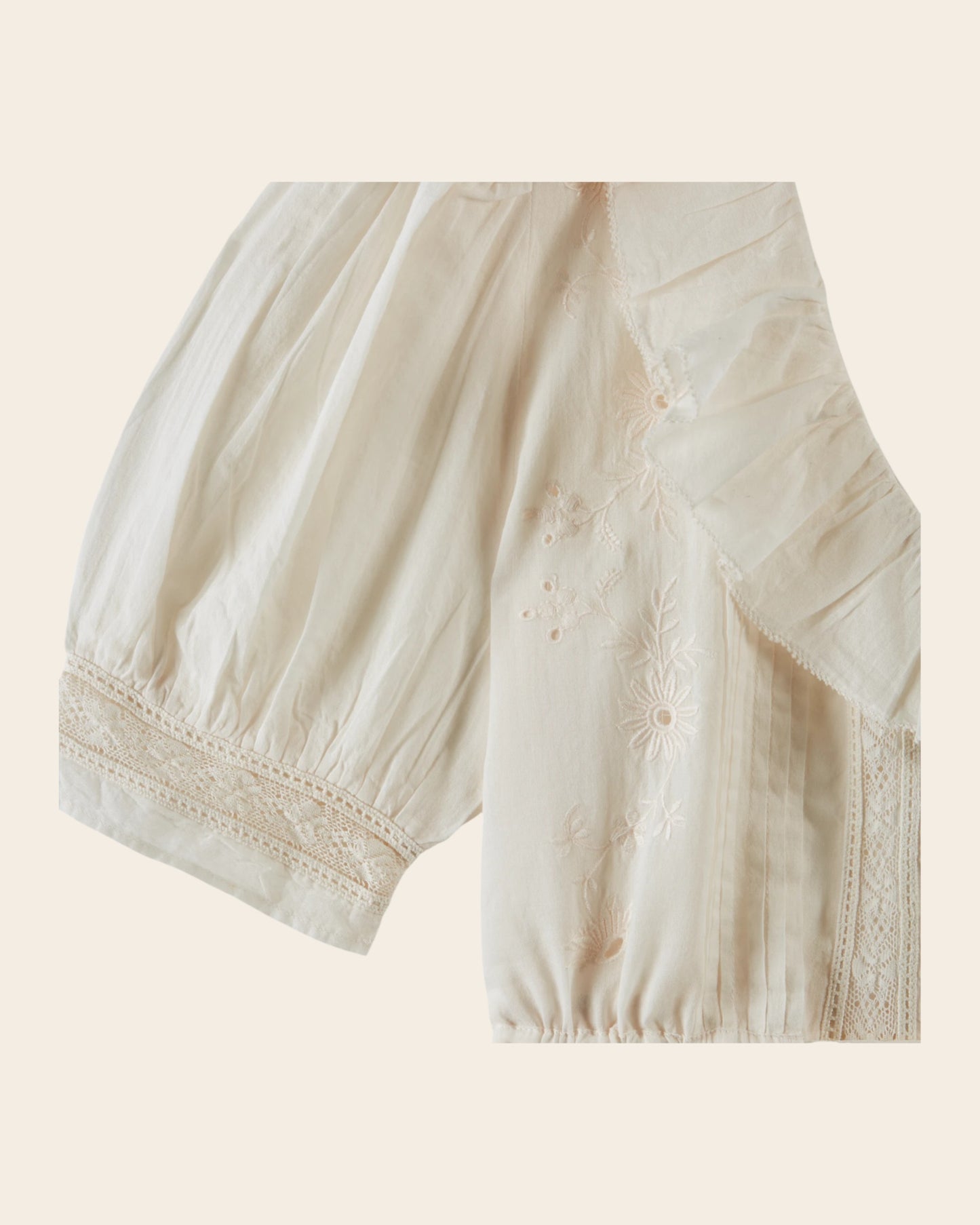 Blouse - Vintage volanté crème