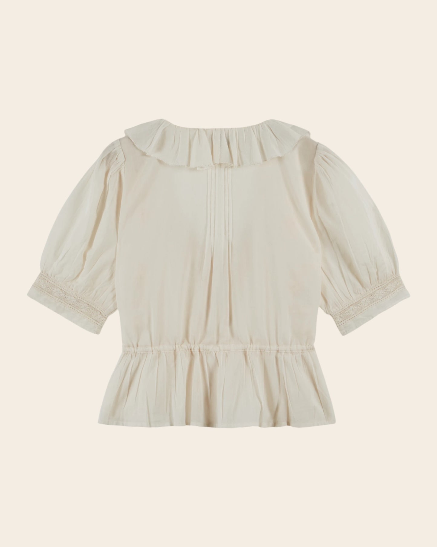 Blouse - Vintage volanté crème