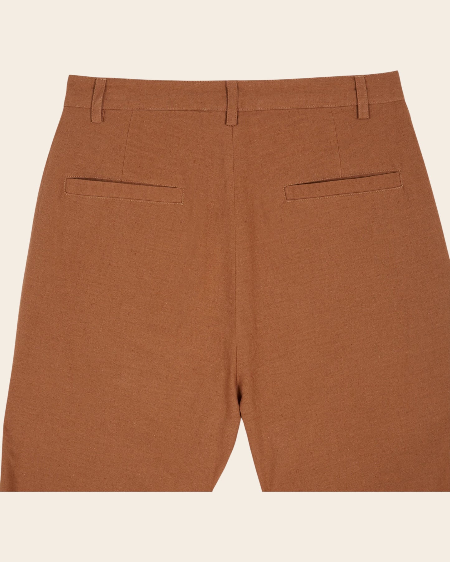 Pantalon - Broderie anglaise marron