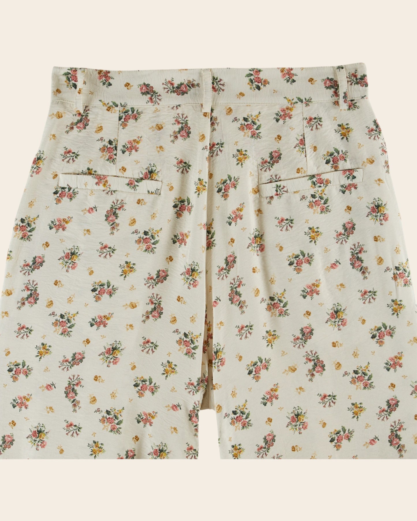 Pantalon - Fleuri écru