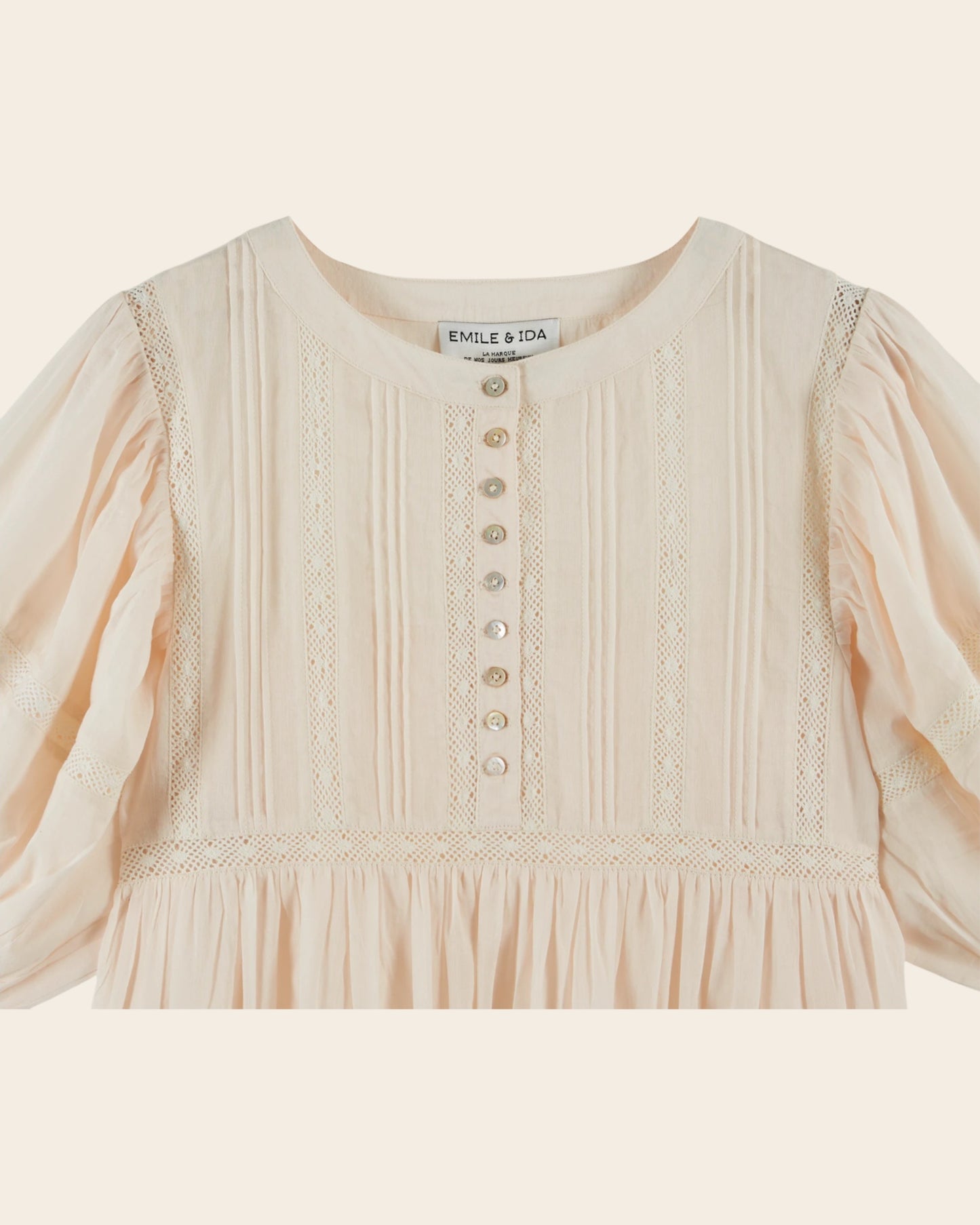 Robe longue - Dentelle crème