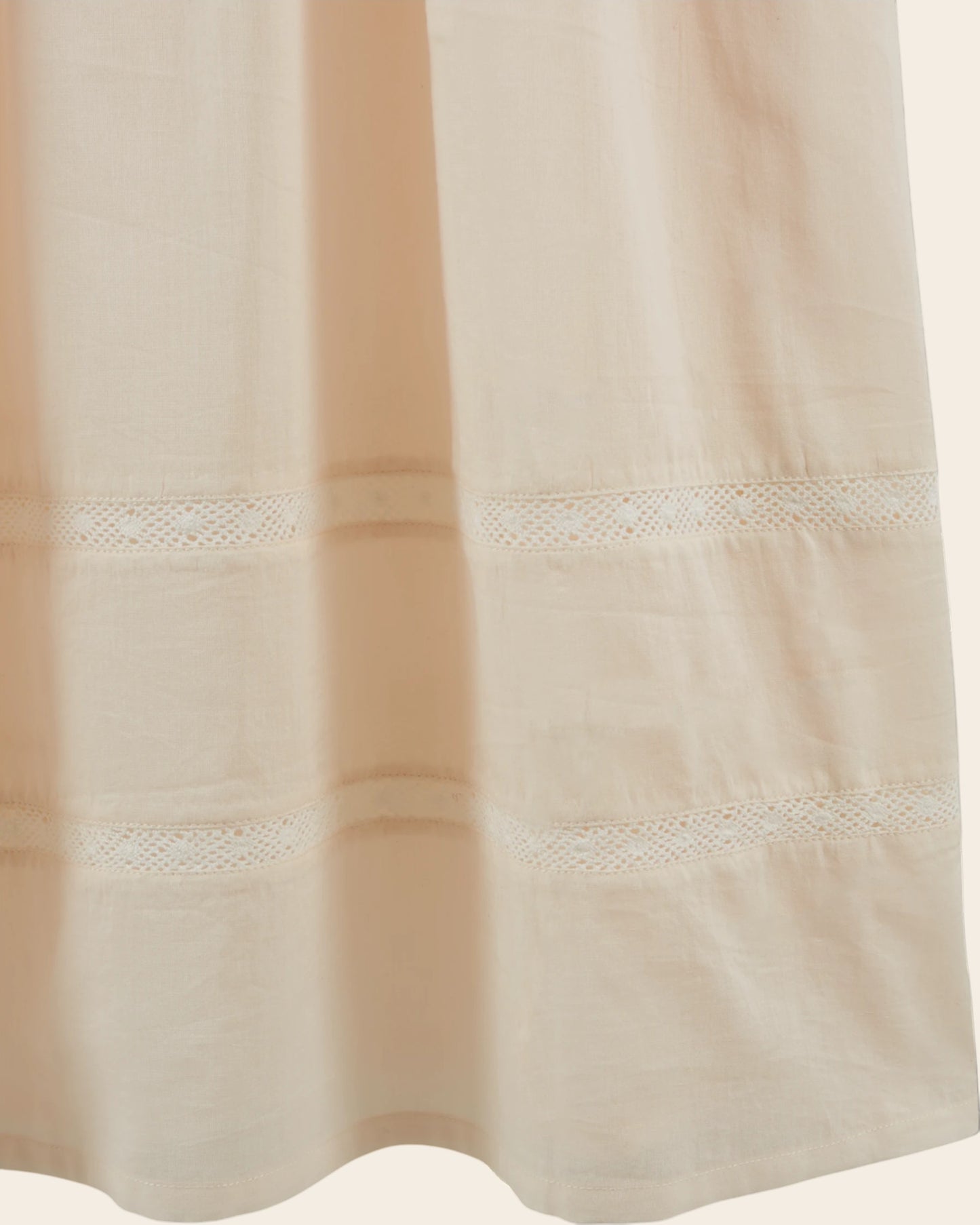 Robe longue - Dentelle crème