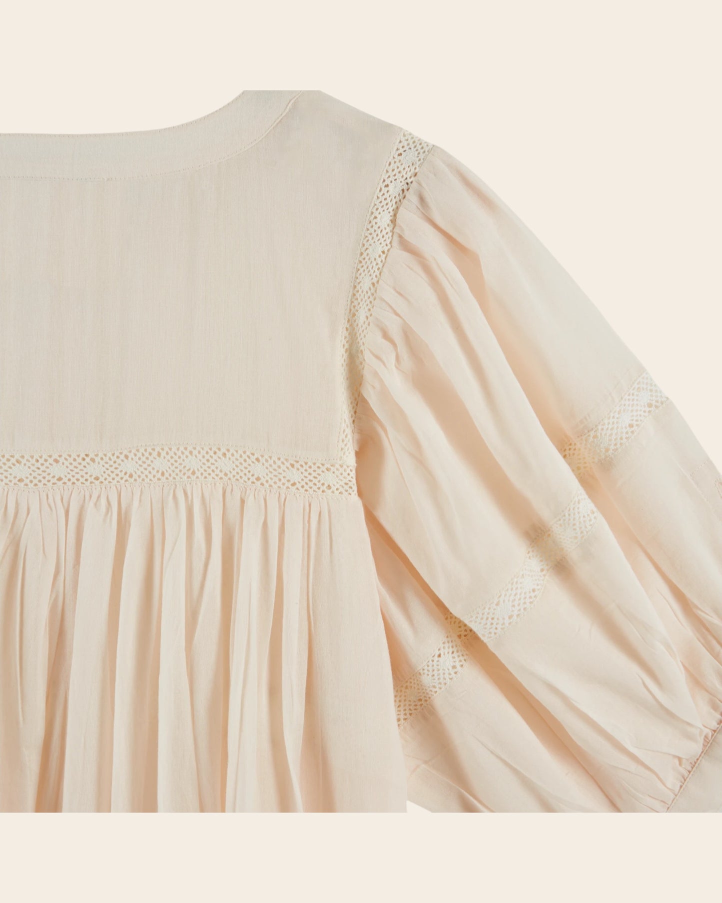 Robe longue - Dentelle crème