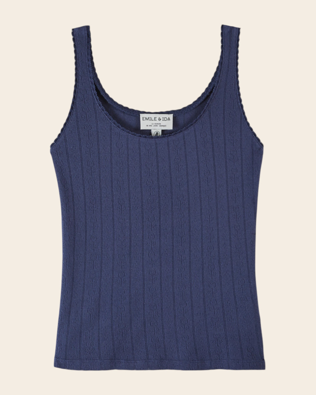 Débardeur - Pointelle marine