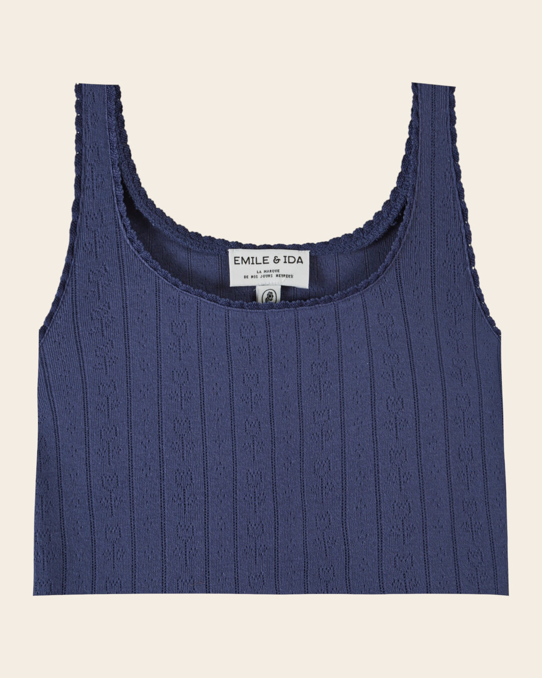 Débardeur - Pointelle marine