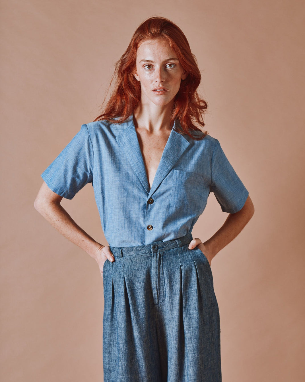 Chemisette - Chambray bleu