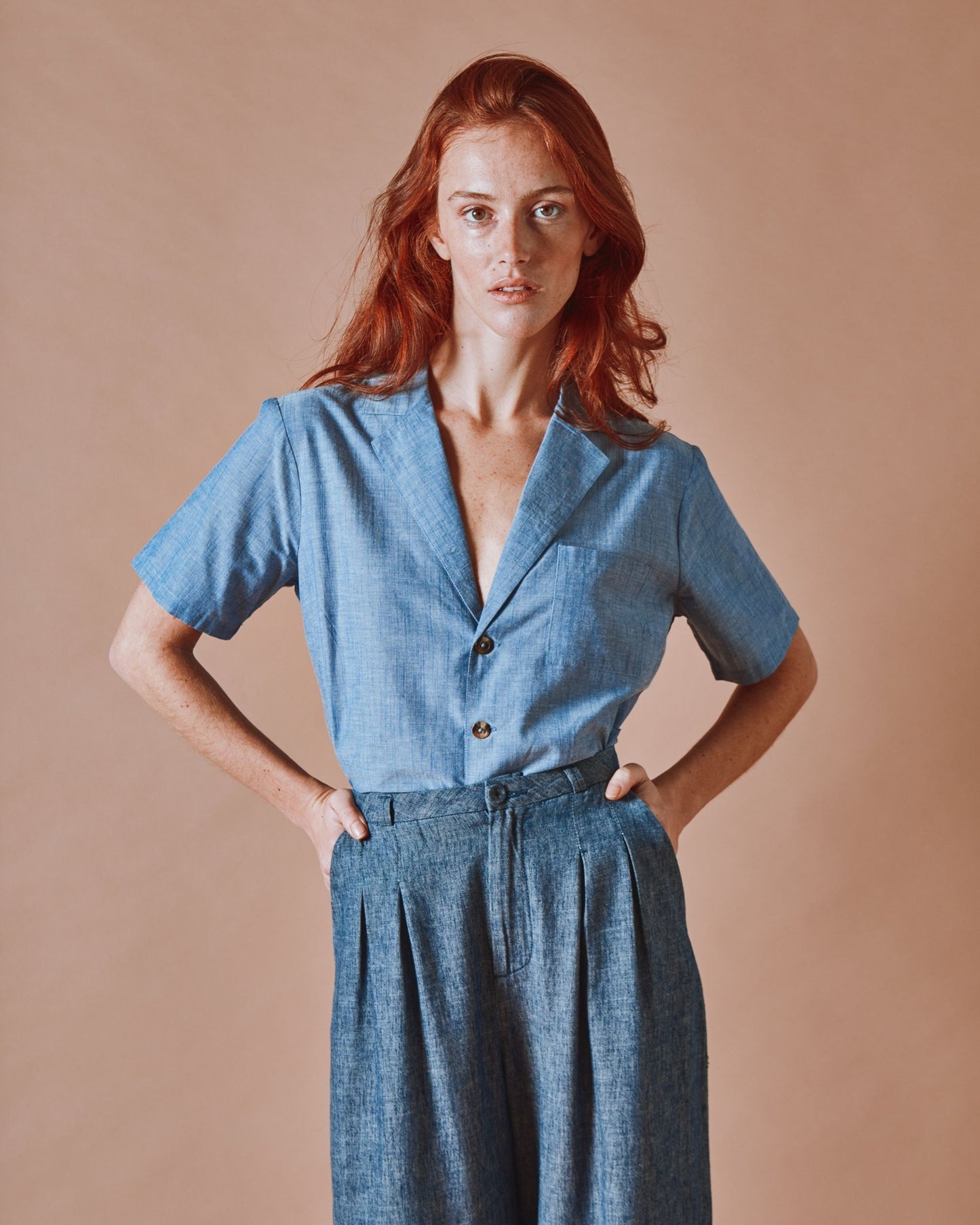 Chemisette - Chambray bleu